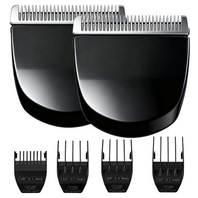 2 Pack Professional Peanut Clipper/Trimmer Snap On Replacement Blades #2068-300 - Compatible with Wahl Peanut Hair Clipper/Trimmer, Black