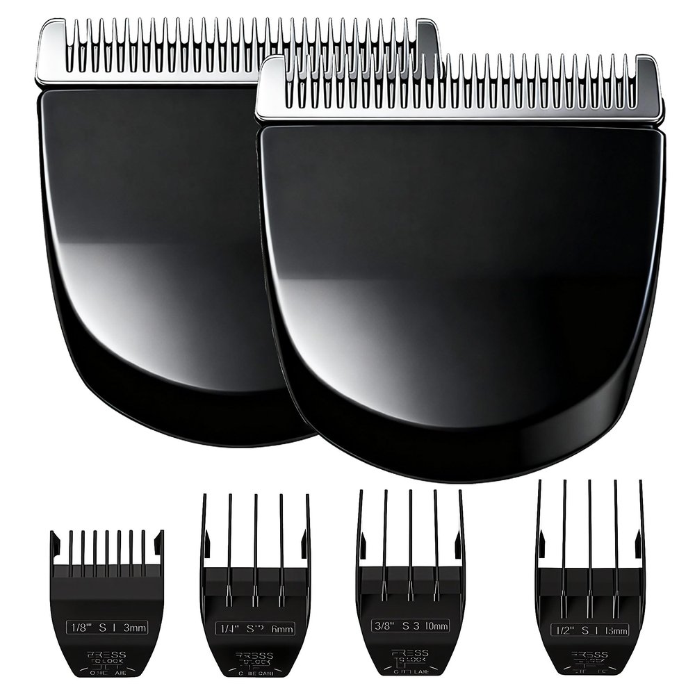 2 Pack Professional Peanut Clipper/Trimmer Snap On Replacement Blades #2068-300 - Compatible with Wahl Peanut Hair Clipper/Trimmer, Black