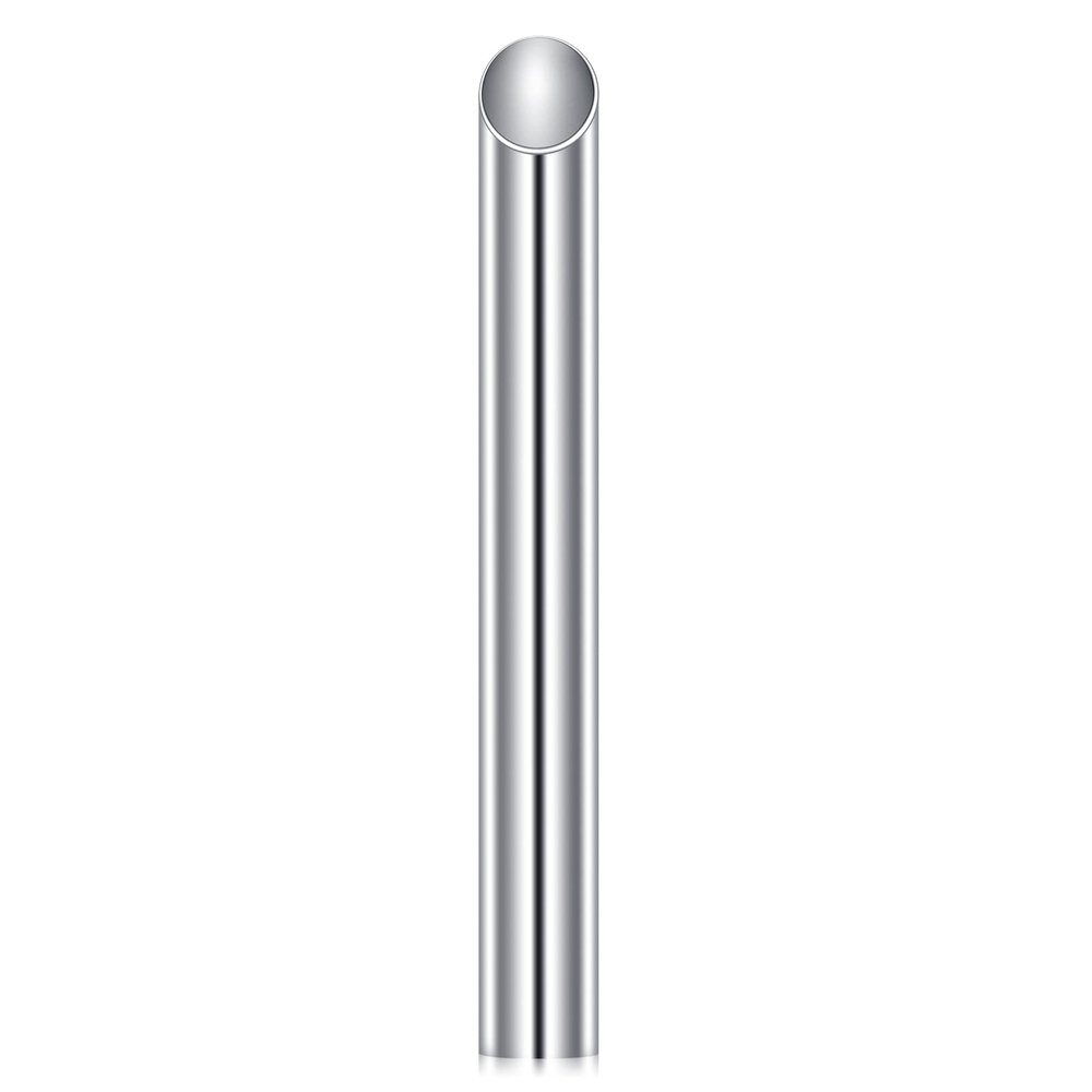DJCIW 2G Receiving Tubes for Piercing Needles, 316L Surgical Stainless Steel, 3" Length, 6mm Inner Diameter, Angled End for Easy Piercing, Unisex, Silver, 0.009kg, 1 Count