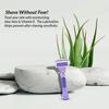 Natural Solution Razors for Women, For Smoother Body Shave, Infused with Vitamin E & Aloe, Bikini Trimmer, 12 Pack (24 Pieces), Pink/Purple view 2