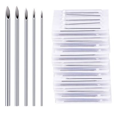 DJCIW 25PCS Mixed Body Piercing Needles, 12G 14G 16G 18G 20G Disposable Sterile Stainless Steel Piercing Needles for Ear Nose Navel Belly Nipple Tongue Lip Piercing