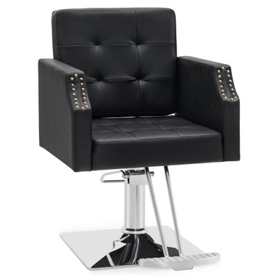 BarberPub Classic Salon Chair for Hair Stylist,Hydraulic Barber Styling Chair,Beauty Salon Spa Equipment 8818 (Black)