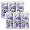 Natural Solution 4-Blades Razor for Ladies, Smoother Body Shave, Infused with Vitamin E & Aloe, Pubic Hair Trimmer Women, 6 Pack (12 Pieces), Pink/Purple view 1