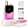 M Mase- Professional Nail Drill Machine - Coreless 2-in-1 Nail File - Electric, Cordless, 35000 RPM, HD Display - Electric Nail Drill for Professional & Home Use (Unicorn Purple) view 1