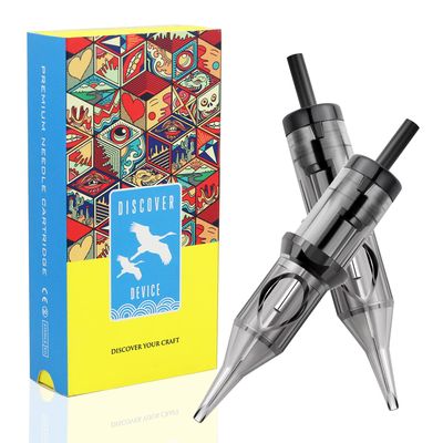 Tattoo Needle Cartridges DISCOVER 20pcs Disposable Tattoo Needle Cartridges with Membrane Safety Cartridges Round Liners (1207RL)