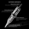 Tattoo Needle Cartridges DISCOVER 20pcs Disposable Tattoo Needle Cartridges with Membrane Safety Cartridges Round Liners (1207RL) view 2