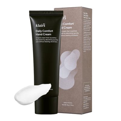 DearKlairs] Daily Comfort Hand Cream 1.7 Ounce | Unscented, Quick Dry, Non-Greasy, Hand Lotion for Dry hands, Chic Design, Shea Butter, Sunflower Seed Oil