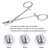 DJCIW 4mm Jaw Piercing Ball Removal Tool,Stainless Steel Dermal Anchor Forceps for Dermal Tops Unscrew or Screw Ball Pliers for Nose Septum Earrings Lip Ring view 2