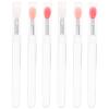 Beaupretty 6pcs Silicone Lip Brush with Lid for Lip Masks and Lipstick Application Portable Makeup Tool for Women Includes Transparent Colored Brushes view 1