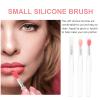 Beaupretty 6pcs Silicone Lip Brush with Lid for Lip Masks and Lipstick Application Portable Makeup Tool for Women Includes Transparent Colored Brushes view 2
