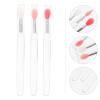 Beaupretty 6pcs Silicone Lip Brush with Lid for Lip Masks and Lipstick Application Portable Makeup Tool for Women Includes Transparent Colored Brushes view 4