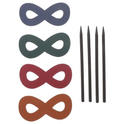 Beaupretty 4pcs Leather Hair Barrette Wood Stick Hairpin Holder for Braids and Buns