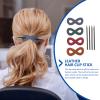 Beaupretty 4pcs Leather Hair Barrette Wood Stick Hairpin Holder for Braids and Buns view 3