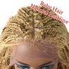 12.5x4.75 Hand Braided Swiss Lace Front Twisted Cornrow Braided Wigs (#27/613M Blonde) view 2