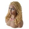 12.5x4.75 Hand Braided Swiss Lace Front Twisted Cornrow Braided Wigs (#27/613M Blonde) view 3