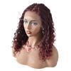 12.5x4.75 Hand Braided Swiss Lace Front Twisted Cornrow Braided Wigs with Baby Hair (#1B/99JT Black Mix Wine Red) view 2