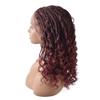 12.5x4.75 Hand Braided Swiss Lace Front Twisted Cornrow Braided Wigs with Baby Hair (#1B/99JT Black Mix Wine Red) view 3