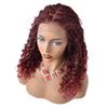 12.5x4.75 Hand Braided Swiss Lace Front Twisted Cornrow Braided Wigs with Baby(#T1B/BUG Black Mix Red) view 2