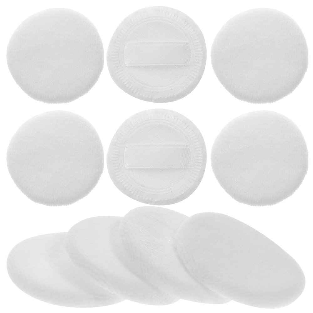 12pcs Soft Makeup Puffs Velour Pads Ribbon Face Foundation Loose Cream Blending