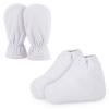 Pedicure Knife Set & Paraffin Bath Mitts and Booties, Segbeauty 7pcs Ingrown Toenail Blade Tool for Nail Corn Callus, Thick Snug Elastic Opening Paraffin Wax Glove and Bootie with Double Terry Clothes view 3