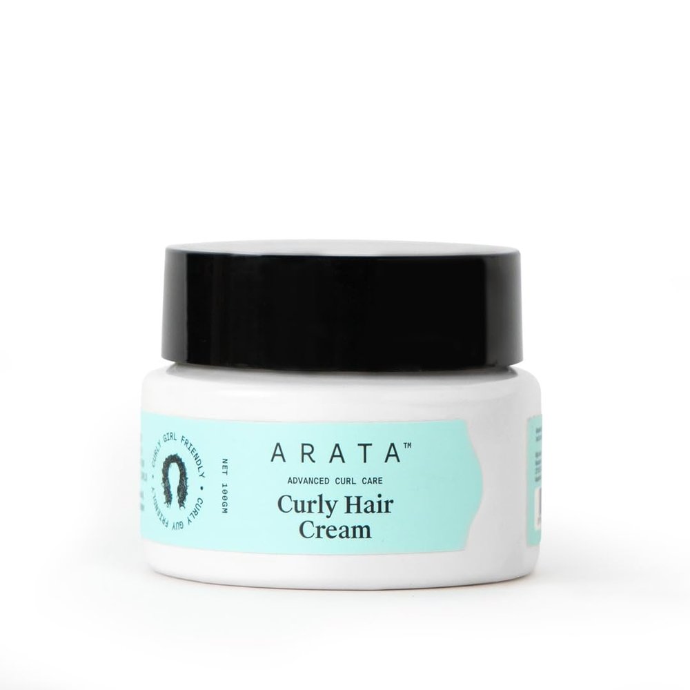 Arata Advanced Curl Care Curly Hair Cream (100 GM) For Velvety Soft Curls | Intensive Moisture, Curl Definition & Plant-Based Styling | Abyssinian Seed Oil, Soya Protein & Shea Butter | CG Approve