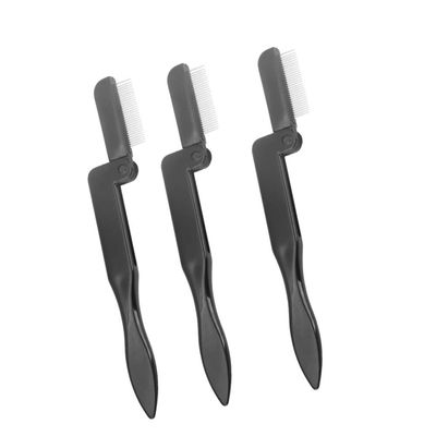 FOMIYES 3pcs Eyebrow and Eyelash Combs Folding Grooming Tool for Precise Brow Shaping and Lash Definition Portable Makeup Brush for Home and Travel Use