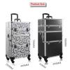 DWLOMHE Makeup Case Makeup Train Case Train Rolling Makeup Case, Professional Artist Trolley Studio Free Standing Case view 2