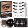 iMethod Eyebrow Stamp & Stencil Kit - Brow Stamping & Stenciling, Perfect Bushy Eyebrows, Ash Brown view 1