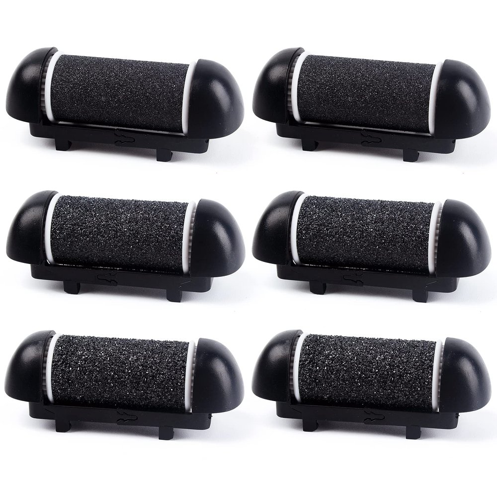 6 PCS Replacement Roller Head for Electric Callus Remover - Feet Pedicure Kit Refill Rollers - Extra Coarse, Regular Coarse, Fine