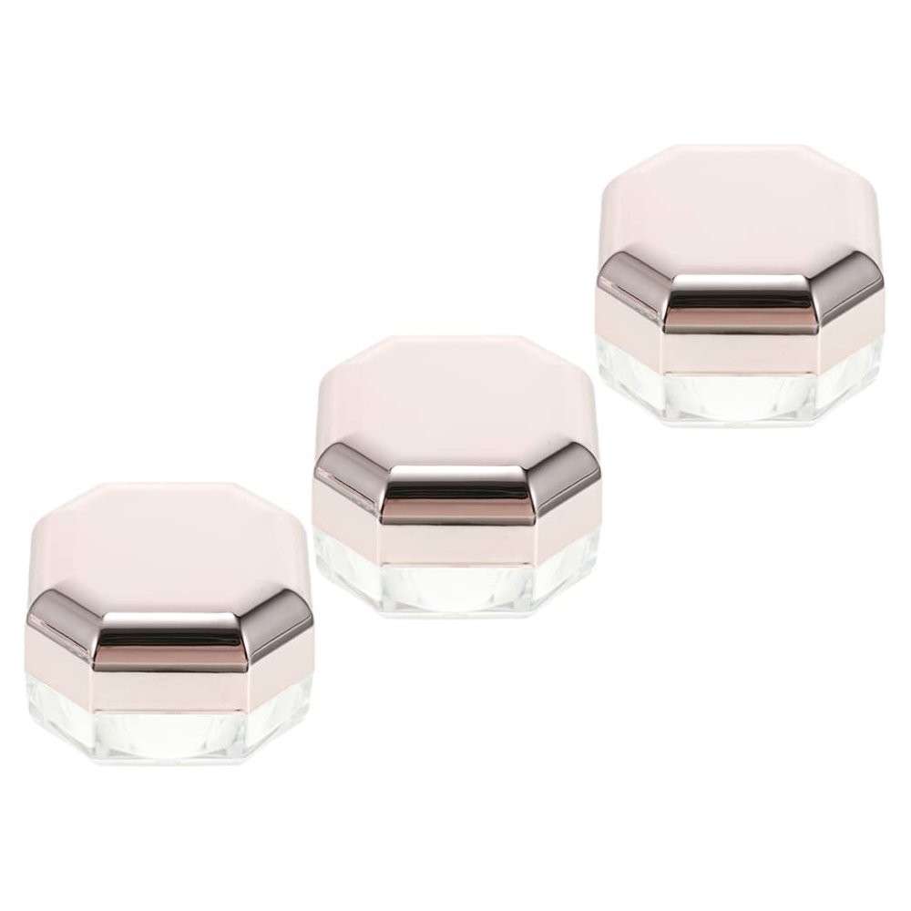 Beaupretty Empty Powder Container Reusable Loose Powder Box Set Portable for Travel Daily Use Simple Compact