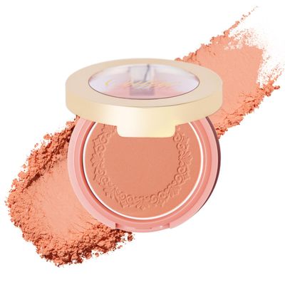 Oulac Peach Blush Makeup Fair Skin| Pigmented Powery Blush Korean Style| Natural Radiant Look| Blendable & Buildable blush Light Skin| Vegan Cruelty-Free| 4.8g 16 Summer Time