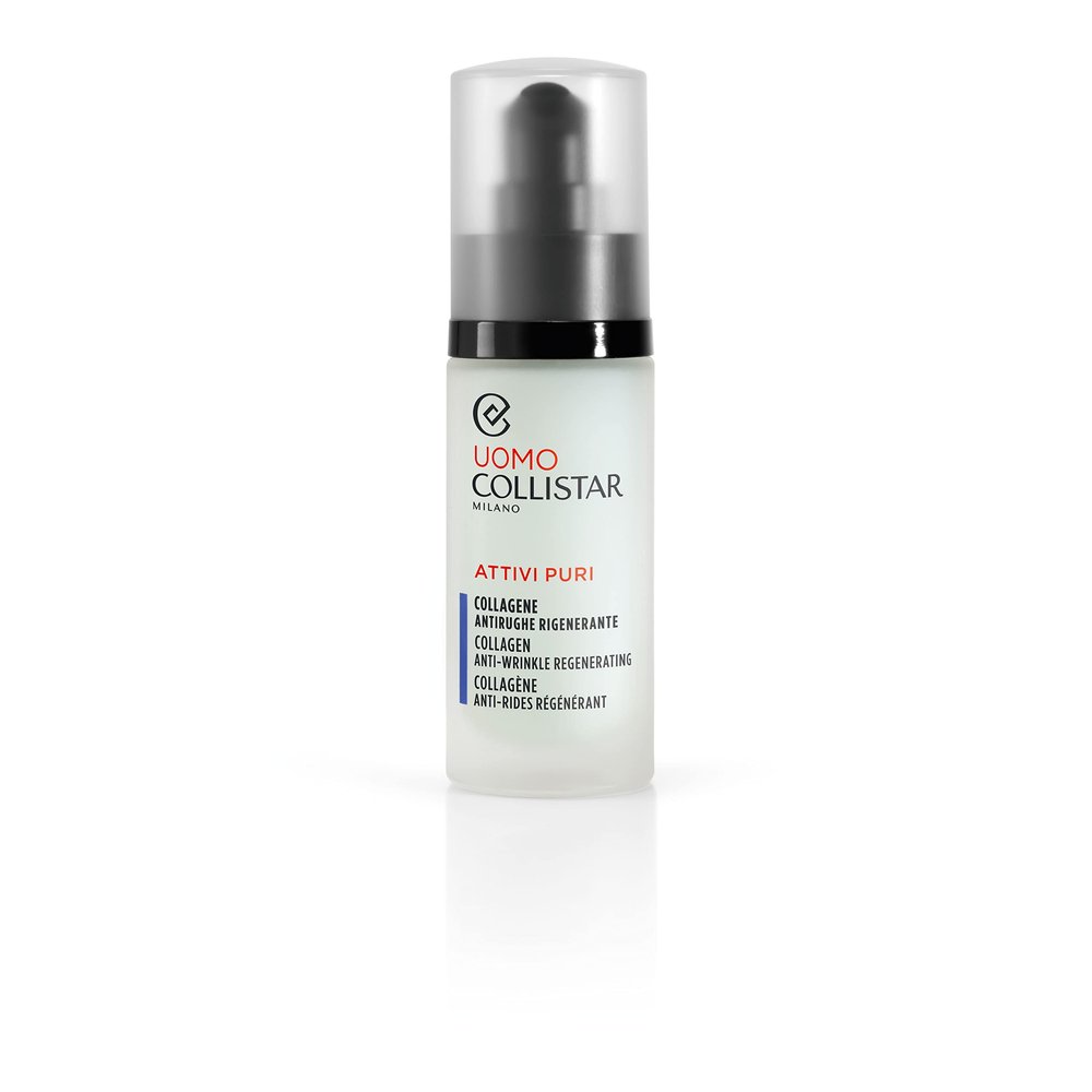 Collistar Attivi Puri Uomo Collagene Antirughe Rigenerante, Siero ricompattante, Anti-Wrinkle Regenerating 30 ml, 1.0 Fl Oz Made in Italy [italian import]