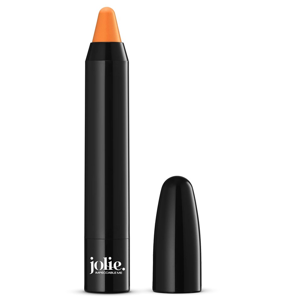 Jolie Eyebrow Perfecting Brightener & Highlighter, Creamy Self Sharpening Crayon Stick, Satin Finish (Champagne Peach)