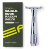 Leaf Shave | Leaf Twig Razor, All-Metal Single Blade Razor for Men & Women, Fixed Head with Magnetic Load Assist, Includes 5 Stainless Steel Blades- Face Shaving Lighter Hair Sensitive Skin - Chrome view 1