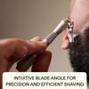 Leaf Shave | Leaf Twig Razor, All-Metal Single Blade Razor for Men & Women, Fixed Head with Magnetic Load Assist, Includes 5 Stainless Steel Blades- Face Shaving Lighter Hair Sensitive Skin - Chrome view 3