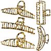 Magik 5-10 Pack Metal Jumbo Hair Claw Clip Large Strong Hold for Thick Hair Nonslip (5 Pack, Leopard) view 1