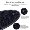 4 Pack Silicone Face Scrubber, Beomeen Facial Cleansing Brush Soft Silicone Facial Exfoliation and Massage Brush Blackhead Scrubber for Men and Women (Black) view 4