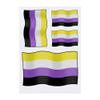 Azeeda 4 x 'Non Binary Pride Flag' Temporary Tattoos - Water Resistant, Skin-Safe, Non-Toxic Transfers, Mixed Sizes (TO00046515) view 1