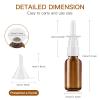 Nasal Spray Bottle, 3 Pcs 30ML/1oz Glass Amber Refillable Fine Mist Sprayers Atomizers, Small Empty Nasal Sprayer with Funnels and Labels view 2