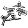 Magik 5-10 Pack Metal Jumbo Hair Claw Clip Large Strong Hold for Thick Hair Nonslip (5 Pack, Black) view 1