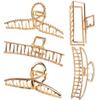 Magik 5-10 Pack Metal Jumbo Hair Claw Clip Large Strong Hold for Thick Hair Nonslip (10 Pack, Rose Gold) view 1