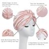 100% Silk Bonnet Sleep Cap for Women Night Bonnet for Hair Silk Night Bonnet with Elastic Cap Sleeping (Peacock Blue) view 3