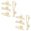 Magik 5-10 Pack Metal Jumbo Hair Claw Clip Large Strong Hold for Thick Hair Nonslip (10 Pack, Gold) view 1