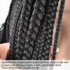 13''x6.5'' Soft Swiss Lace Front Hand Braided Wigs for African American Girls Baby Hair Front for Natural Looking Premium Quality Synthetic Hair 31'' Long Light Weight (#1B Black) view 3