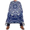ALAZA Blue Mandala Barber Cape for Men Women, Waterproof Haircut Apron Beard Shaving Bib Hair Cutting Cloth 55 x 65 Inch view 2