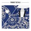 ALAZA Blue Mandala Barber Cape for Men Women, Waterproof Haircut Apron Beard Shaving Bib Hair Cutting Cloth 55 x 65 Inch view 4