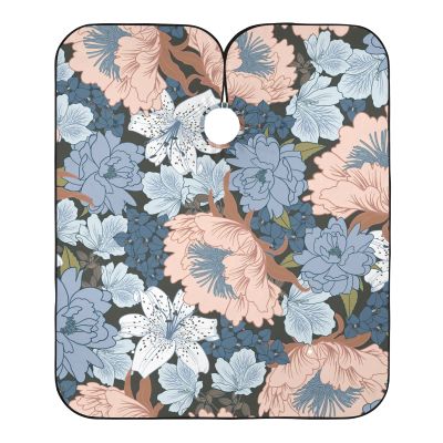 ALAZA Colorful Flowers Barber Cape for Men Women, Waterproof Haircut Apron Beard Shaving Bib Hair Cutting Cloth 55 x 65 Inch