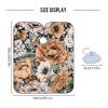 ALAZA Vintage Modern Floral Flower Barber Cape for Men Women, Waterproof Haircut Apron Beard Shaving Bib Hair Cutting Cloth 55 x 65 Inch view 3