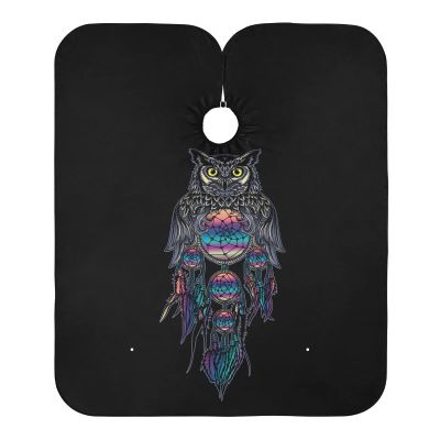 ALAZA Owl Dreamcatcher Barber Cape for Men Women, Waterproof Haircut Apron Beard Shaving Bib Hair Cutting Cloth 55 x 65 Inch