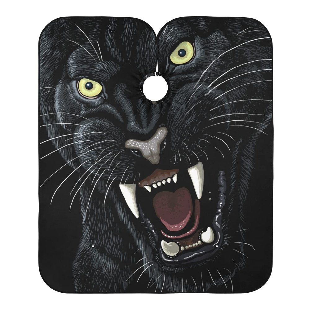 ALAZA Roaring Panther Barber Cape for Men Women, Waterproof Haircut Apron Beard Shaving Bib Hair Cutting Cloth 55 x 65 Inch